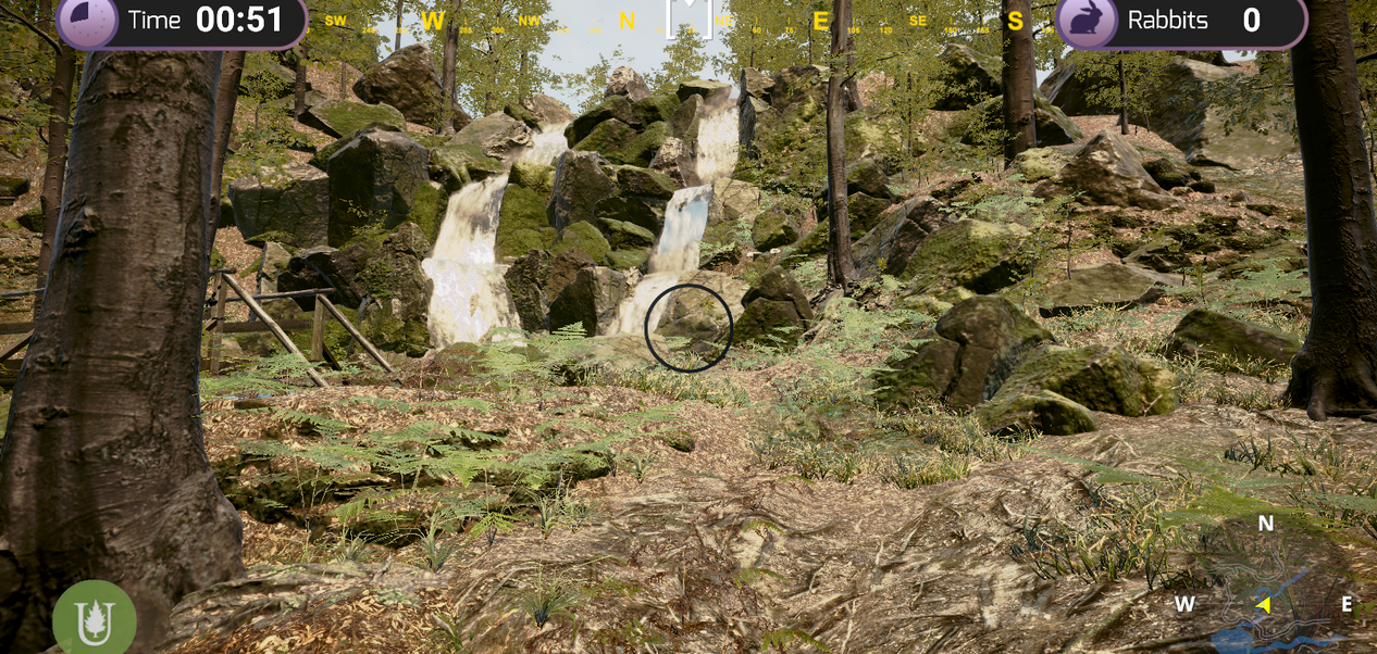 View of the simulation playback in the Virtual Forest application.