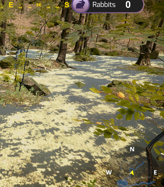 View of the simulation playback in the Virtual Forest application.