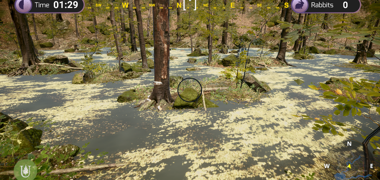 View of the simulation playback in the Virtual Forest application.