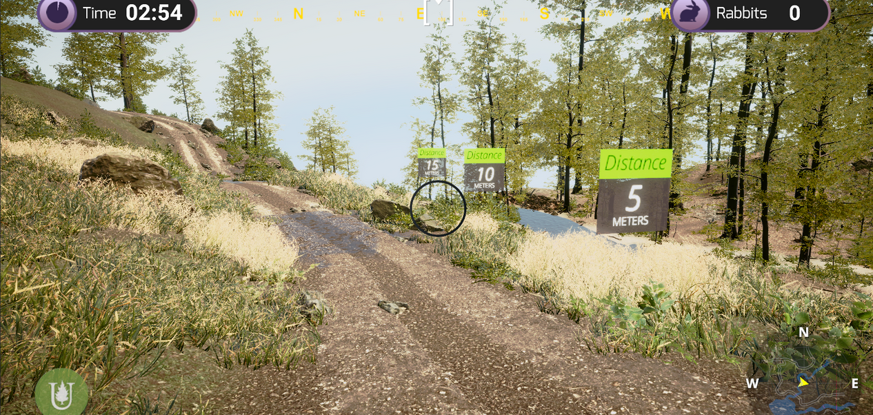 View of the simulation playback in the Virtual Forest application.